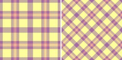 Fabric texture of check seamless plaid with a tartan textile pattern background. vector