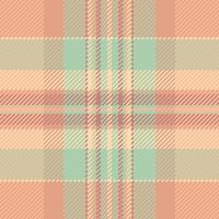 School seamless texture , japan textile plaid fabric. Eps background check pattern tartan in orange and light colors. vector