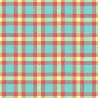 Copy space background seamless tartan, geometrical plaid fabric. Checks texture textile check pattern in red and teal colors. vector