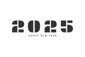 Happy New Year 2025 typography template calendar cover. design for poster, banner, greeting card and invitation. vector