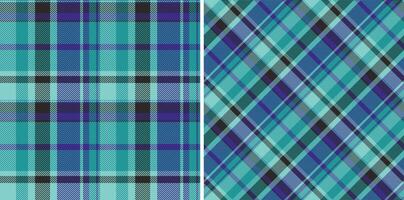 Seamless fabric pattern of texture check with a background textile tartan plaid. Set in dark colors. Best trousers for a professional look. vector