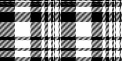 Layered plaid tartan check, gingham texture background fabric. Random pattern textile seamless in black and white colors. vector