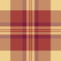 Complexity background fabric texture, halloween textile pattern . 1940s check tartan seamless plaid in red and amber colors. vector