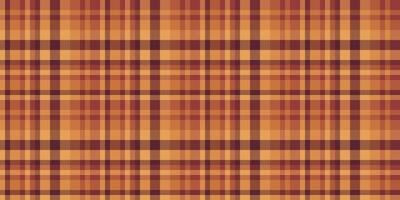 Irish texture background tartan, top plaid fabric. Neat seamless check pattern textile in orange and red colors. vector