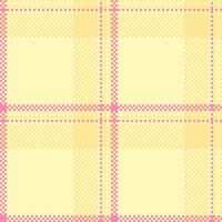 Lovely pattern plaid tartan, faded background texture. Overlayed check textile seamless fabric in light and yellow colors. vector