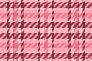 Bathroom textile plaid fabric, trim tartan background pattern. Decoration seamless texture check in red and pink colors. vector