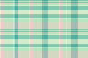 Down background tartan, model seamless texture fabric. Quilt pattern check plaid textile in light and mint colors. vector