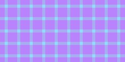 Classy check fabric, many plaid background pattern. Creativity seamless texture tartan textile in violet and cyan colors. vector