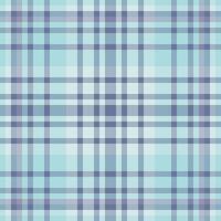 Jersey seamless tartan fabric, craft check plaid background. Detailed texture pattern textile in light and blue colors. vector