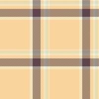 Asymmetric check texture background, 50s tartan fabric. Menswear pattern seamless textile plaid in amber and pastel colors. vector