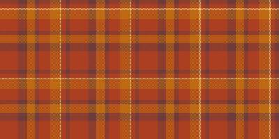 Cross check tartan , relief fabric pattern seamless. Form texture textile background plaid in red and orange colors. vector
