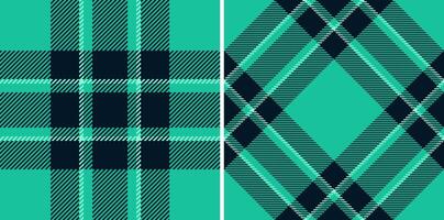 Textile check tartan of seamless pattern texture with a plaid fabric background. Set in fashionable colors for best flannel shirts fashion. vector
