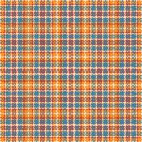 Sexy check background , large pattern seamless fabric. Buffalo texture plaid textile tartan in orange and cyan colors. vector