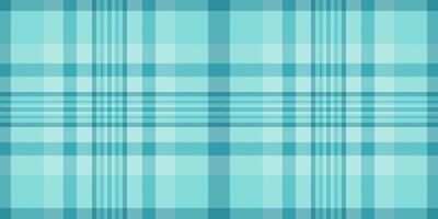 Fashioned seamless pattern textile, online background tartan check. Serene texture plaid fabric in cyan and teal colors. vector