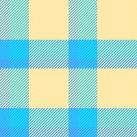 Canvas background fabric tartan, velvet check textile. Shirt plaid texture seamless pattern in cyan and yellow colors. vector