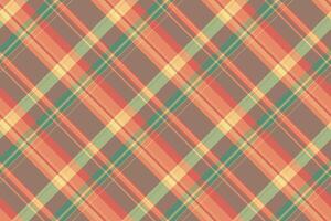 Content pattern background tartan, direct seamless check. Plain textile texture plaid fabric in orange and yellow colors. vector