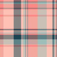 Kitchen tartan check seamless, flowing textile texture. Relief plaid pattern background fabric in light and red colors. vector