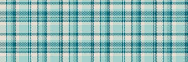 Colorful fabric texture, argyle background seamless plaid. Royalty check tartan textile pattern in light and cyan colors. vector