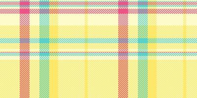 Floor seamless check textile, ornamental fabric background texture. Usa pattern tartan plaid in lemon chiffon and yellow colors. vector