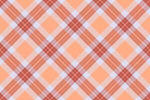 Various check textile seamless, birthday card fabric tartan . Design plaid pattern texture background in orange and red colors. vector