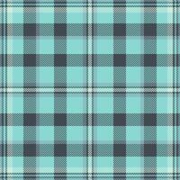 Scottish check plaid textile, blanket texture seamless pattern. Grand background tartan fabric in pastel and teal colors. vector