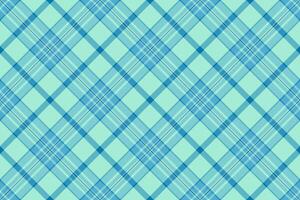 Idea textile fabric check, rest seamless pattern . Conceptual tartan texture background plaid in cyan and teal colors. vector