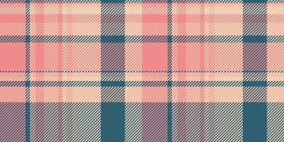 Adorable textile seamless plaid, good check texture fabric. Graphic background tartan pattern in red and cyan colors. vector