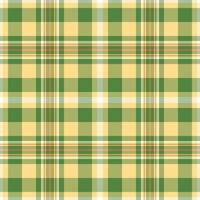 Romantic textile tartan texture, womens fashion background plaid pattern. Regular seamless fabric check in lime and amber colors. vector