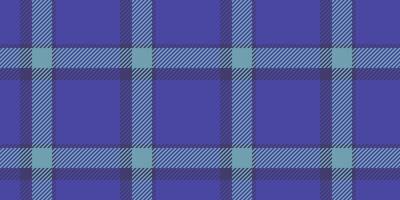 Day fabric textile check, elementary pattern tartan texture. Traditional seamless plaid background in indigo and cyan colors. vector
