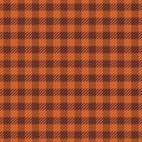 Decorating texture fabric check, arabic seamless tartan background. Vogue textile plaid pattern in orange and red colors. vector