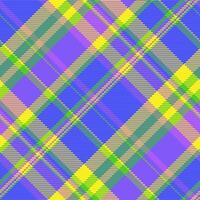 Thin pattern plaid check, long fabric background. Display texture tartan seamless textile in blue and violet colors. vector