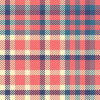 Merry tartan textile, pixel texture fabric pattern. Hounds seamless check plaid background in red and light colors. vector