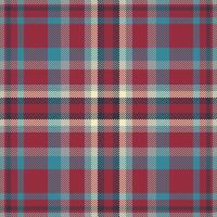 Classical tartan fabric textile, glen check texture plaid. Wine background seamless pattern in red and grey colors. vector