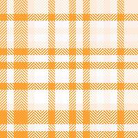 Suit background pattern plaid, path seamless tartan check. Scenery fabric textile texture in orange and white colors. vector