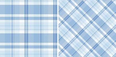 Fabric plaid check of tartan texture textile with a seamless pattern background. Set in cream colors for stylish poncho outfits. vector