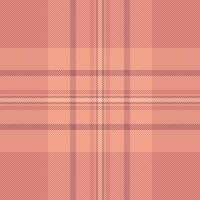 Top background texture tartan, retail pattern textile. Dimensional plaid fabric check seamless in red and orange colors. vector