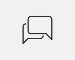 Chat icon design element. Talk bubble speech sign. Dialogue balloon. vector