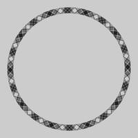 Circle borders and frames . Round border pattern geometric vintage frame design. Scottish tartan plaid fabric texture. Template for gift card, collage, scrapbook or photo album and portrait. vector