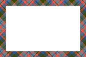 Vintage frame . Scottish border pattern retro style. Tartan plaid ornament. vector