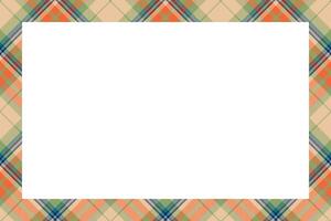 Vintage frame . Scottish border pattern retro style. Tartan plaid ornament. vector