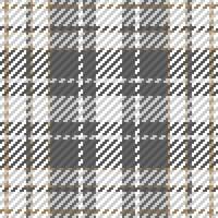 Plaid check pattern in black and white. Seamless texture fabric background. vector