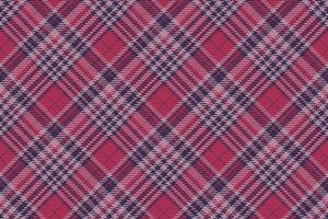 Check plaid seamless fabric texture. Diagonal print. vector