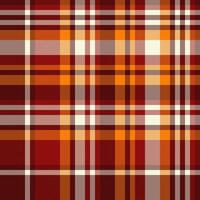 December texture seamless plaid, figure background check. Vivid tartan textile fabric pattern in red and beige colors. vector