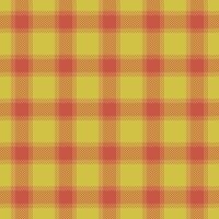 Striped background texture textile, close-up plaid tartan seamless. Shirt pattern fabric check in yellow and red colors. vector