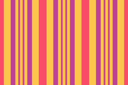 Page vertical pattern background, horizontal fabric lines textile. Male texture seamless stripe in amber and pink colors. vector