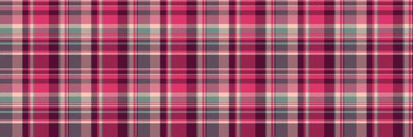 Packaging seamless textile, flow plaid pattern texture. Artwork fabric background tartan check in pink and red colors. vector