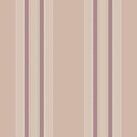 Aged textile background fabric, dividing vertical texture. Tough lines pattern seamless stripe in light and pink colors. vector