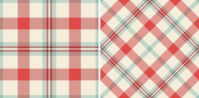 Plaid seamless tartan of background texture fabric with a textile pattern check. Set in christmas colors of book cover design ideas. vector