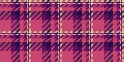 Warmth pattern texture background, fashionable tartan plaid fabric. Finish seamless textile check in red and magenta colors. vector