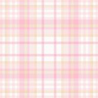 November texture pattern fabric, colourful textile check seamless. Plain background tartan plaid in white and misty rose colors. vector